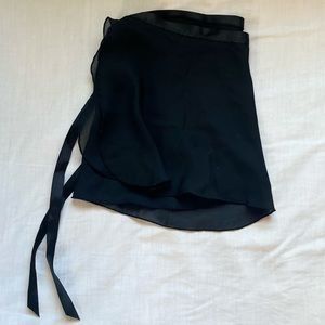 Black Ballet Wrap Skirt